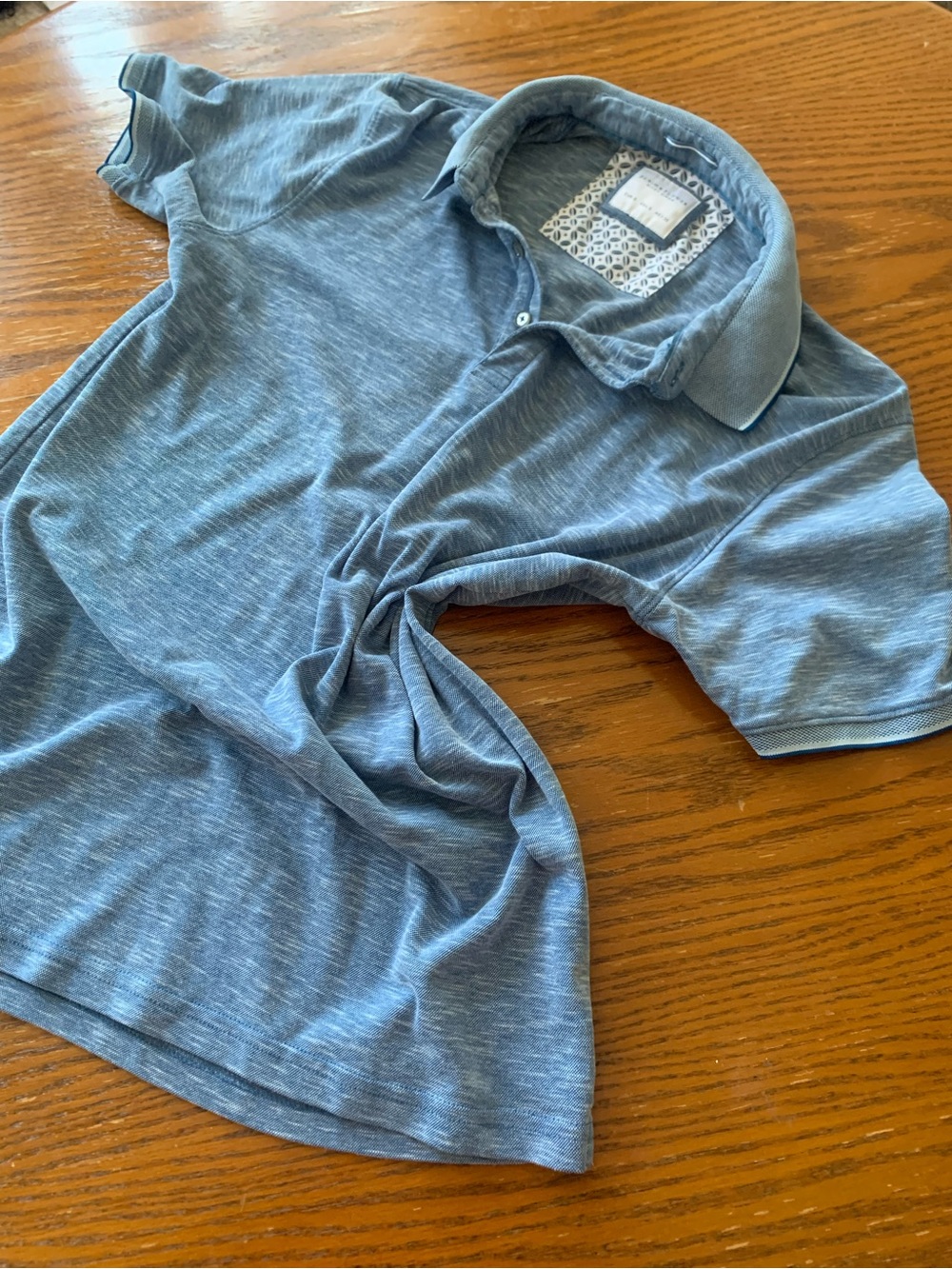 Denim & Flower Polo Shirt